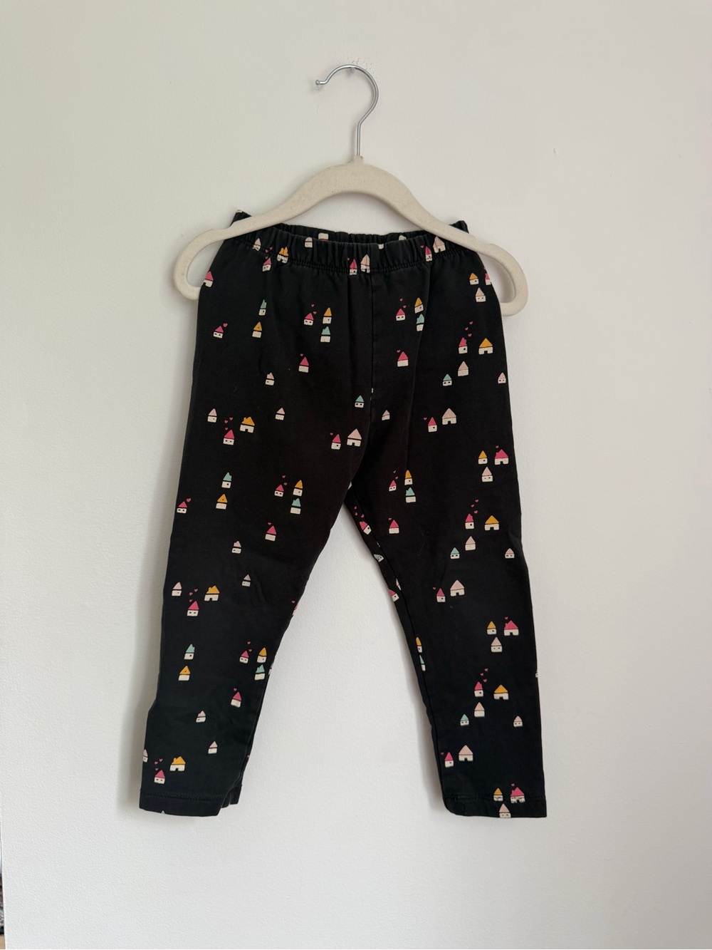 Zara Kids Leggings with Colorful House Print (Size 3-4)